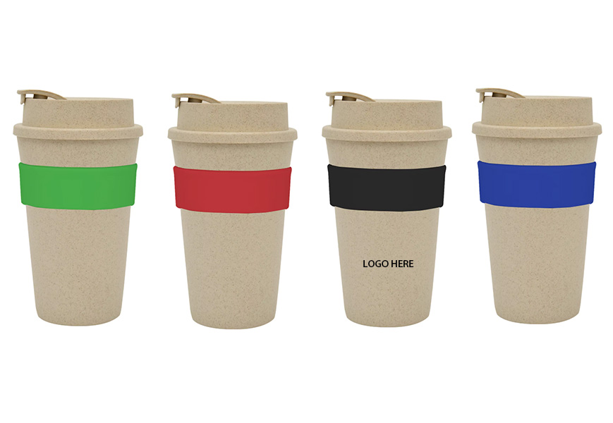 15oz Bamboo Fiber & Wheat Straw Coffee Cup