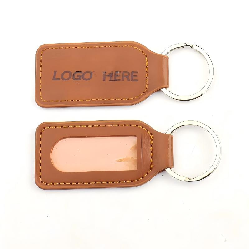 Custom Geometric PU Car Keychain