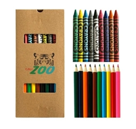 19 Piece Crayon And Pencil Set