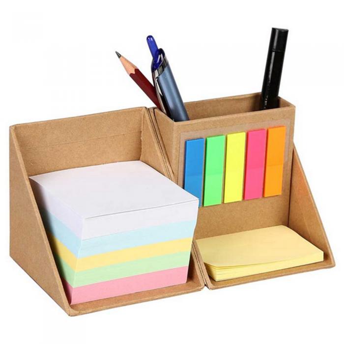 Stationary Foldable Paper Cube with Pen Stand and Memo Notes