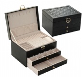 Triple Jewelry Box with Lock Triple Jewelry Box with Lock